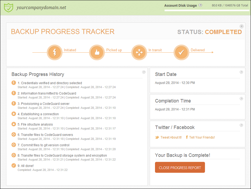 Proceso de copia de seguridad