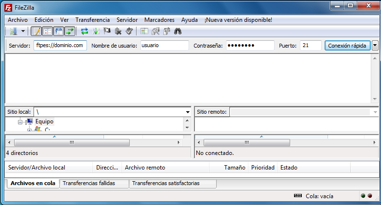 ftp seguro con filezilla