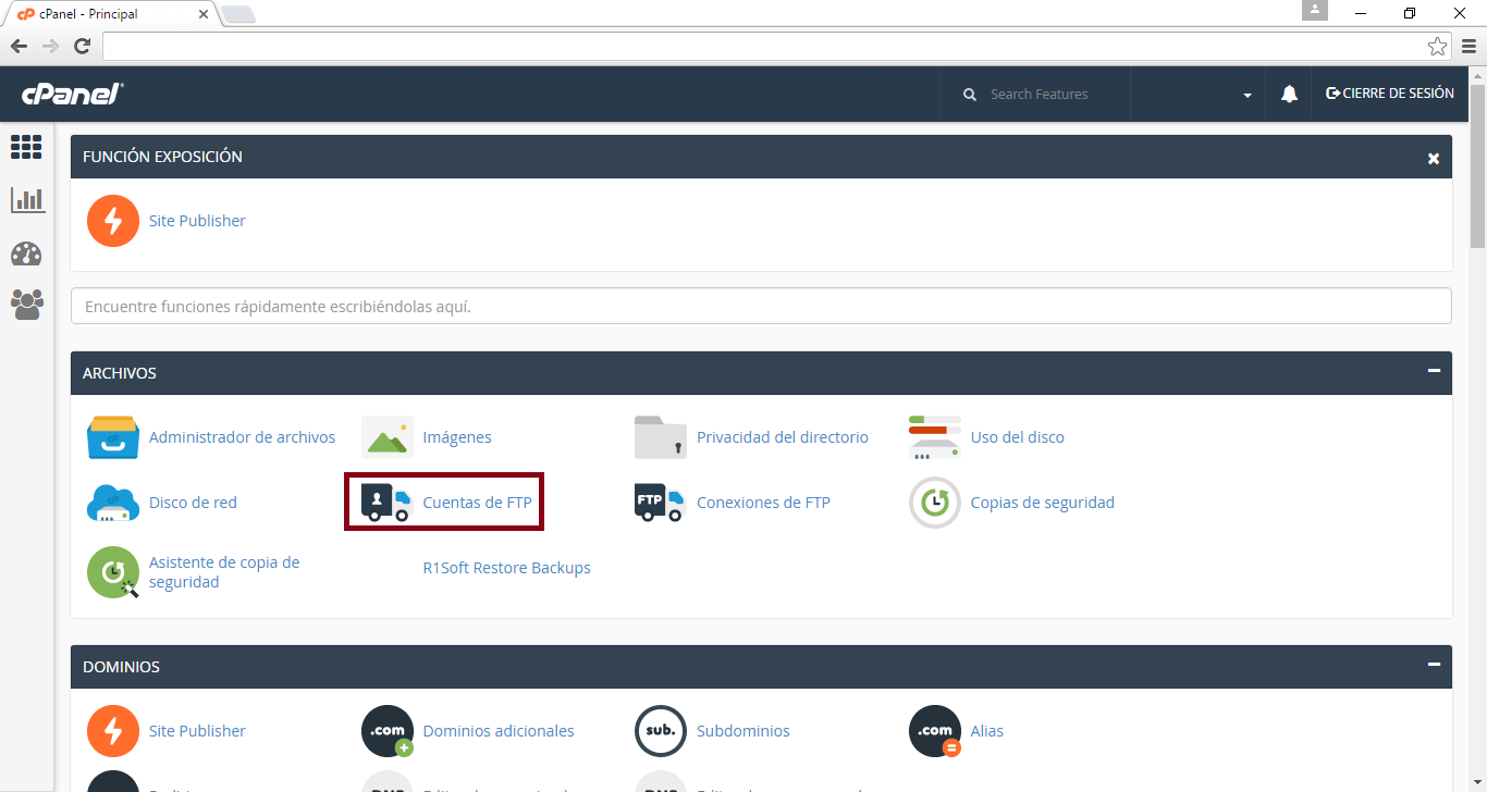 cuentas ftp